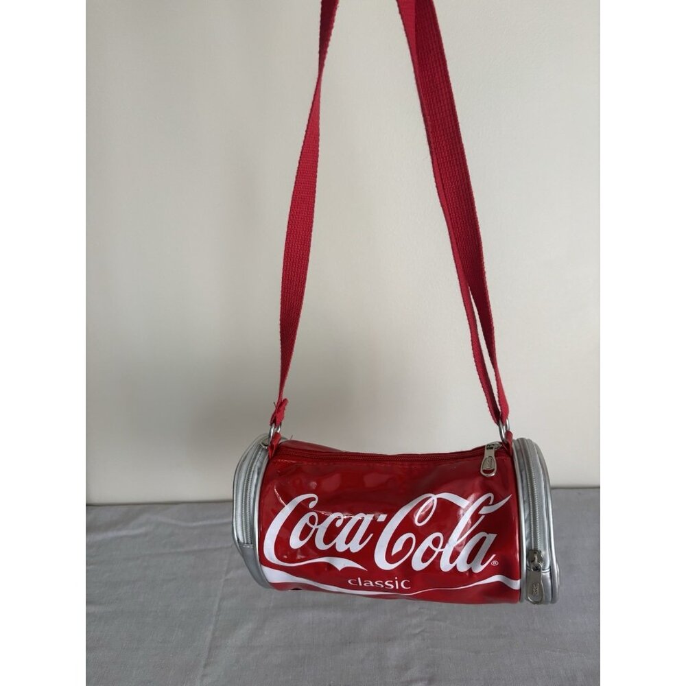 Coca Cola Vintage Sporty Coke Can Crossbody Bag Patent Leather - Picture 4 of 13